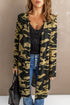 Print Colorblock Long Cardigan